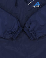 DSWT Vintage 1990s Adidas Navy Wind Trainer Pullover Jacket - XXL