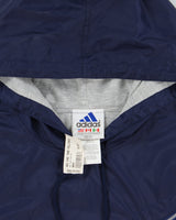 DSWT Vintage 1990s Adidas Navy Wind Trainer Pullover Jacket - XXL