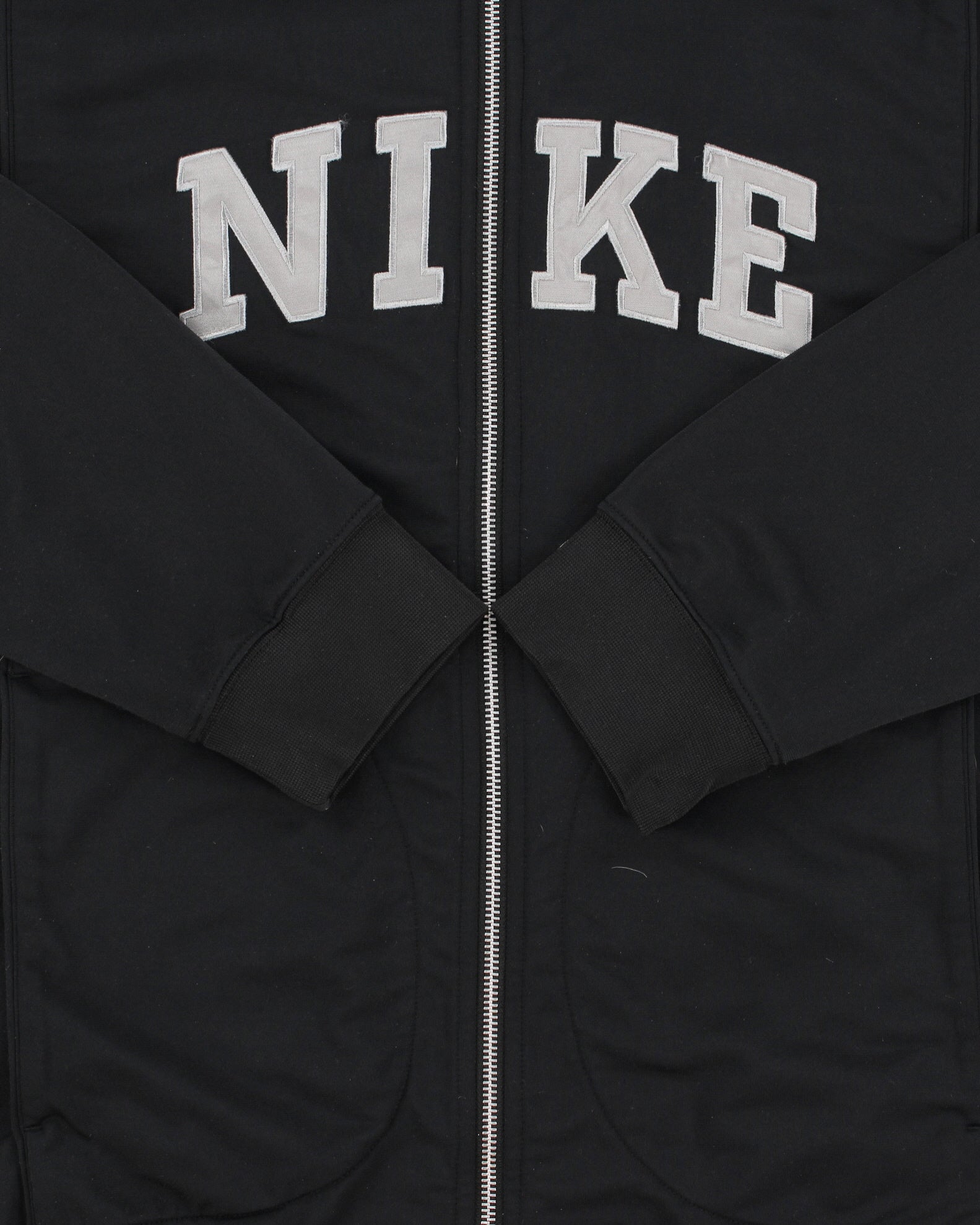 Vintage Y2K 00s Nike Embroidered Spell Out Hooded Track Jacket - L