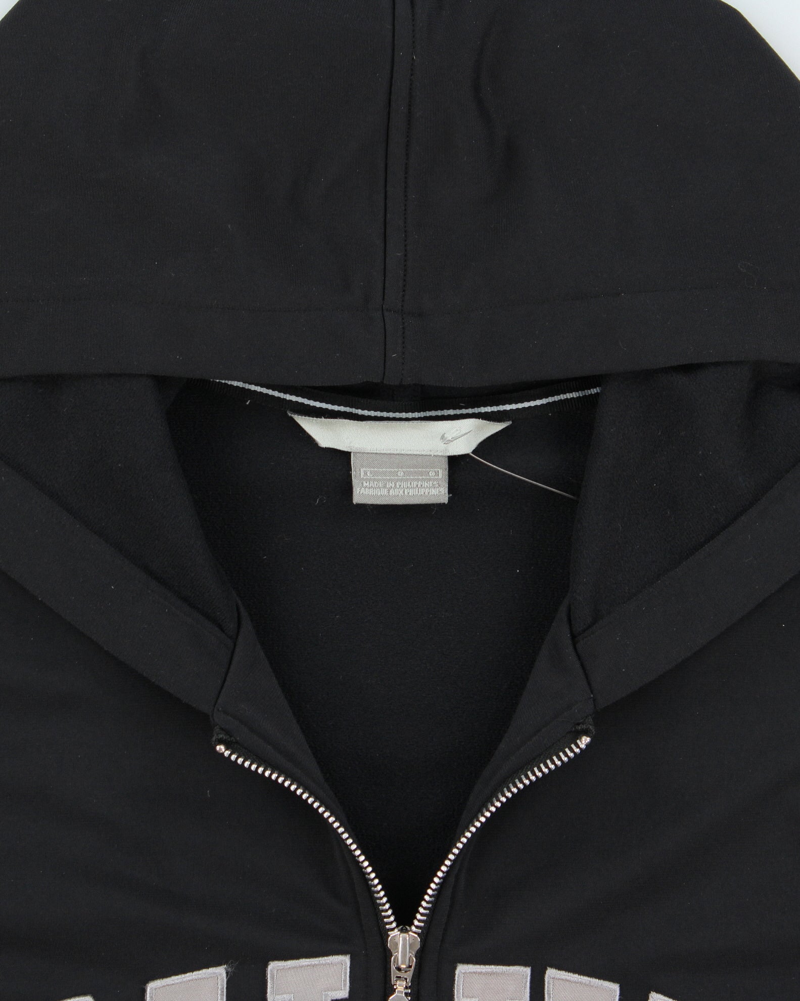 Vintage Y2K 00s Nike Embroidered Spell Out Hooded Track Jacket - L