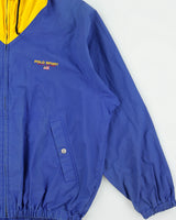 Vintage 1990s Polo Sport Ralph Lauren Shell Canvas Hooded Funnel Neck Jacket - M