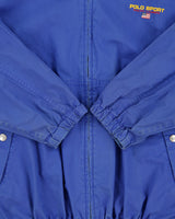 Vintage 1990s Polo Sport Ralph Lauren Shell Canvas Hooded Funnel Neck Jacket - M