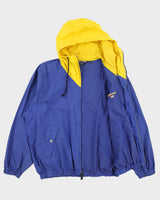 Vintage 1990s Polo Sport Ralph Lauren Shell Canvas Hooded Funnel Neck Jacket - M