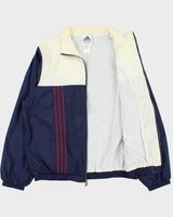 Vintage 1990s Adidas Embroidered 3-Stripe Shell Bomber Jacket - M