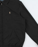 Vintage Y2K 00s Polo Ralph Lauren Black Bi-Swing Soft Shell Harrington Jacket - L