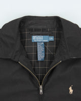 Vintage Y2K 00s Polo Ralph Lauren Black Bi-Swing Soft Shell Harrington Jacket - L