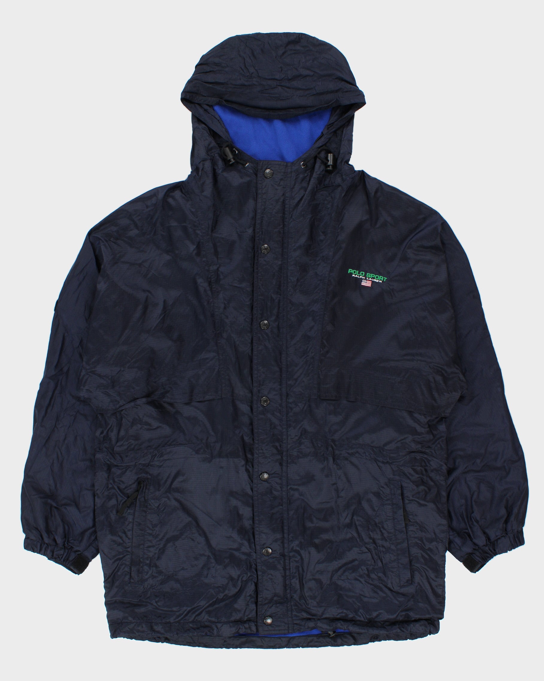 Vintage 1990s Polo Sport Ralph Lauren Fleece Lined Shell Waterproof Outdoors Jacket - M
