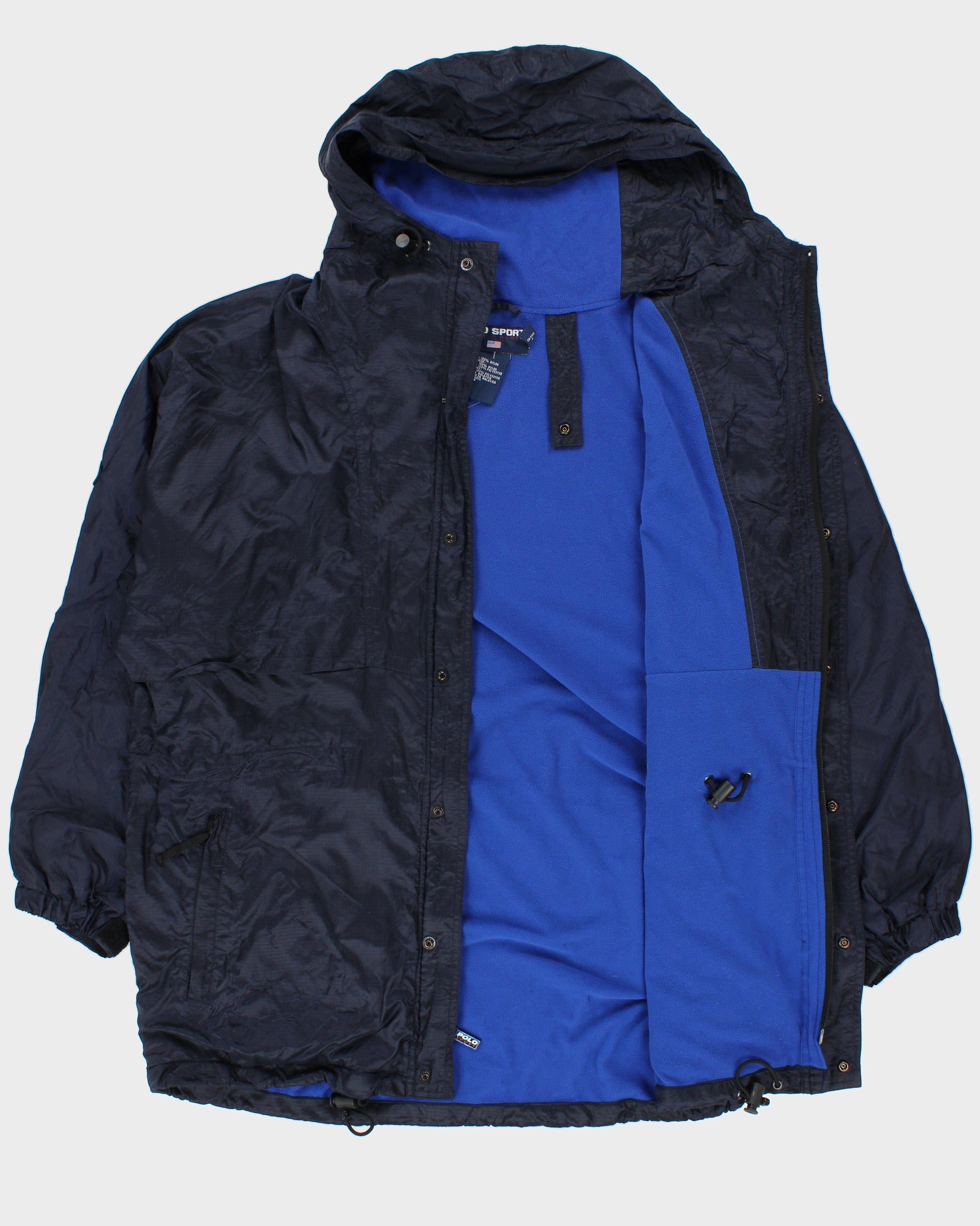 Vintage 1990s Polo Sport Ralph Lauren Fleece Lined Shell Waterproof Outdoors Jacket - M