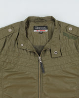 Vintage Y2K 00s Kappa Khaki Italia Soft Shell Cafe Racer Bomber Jacket - XL