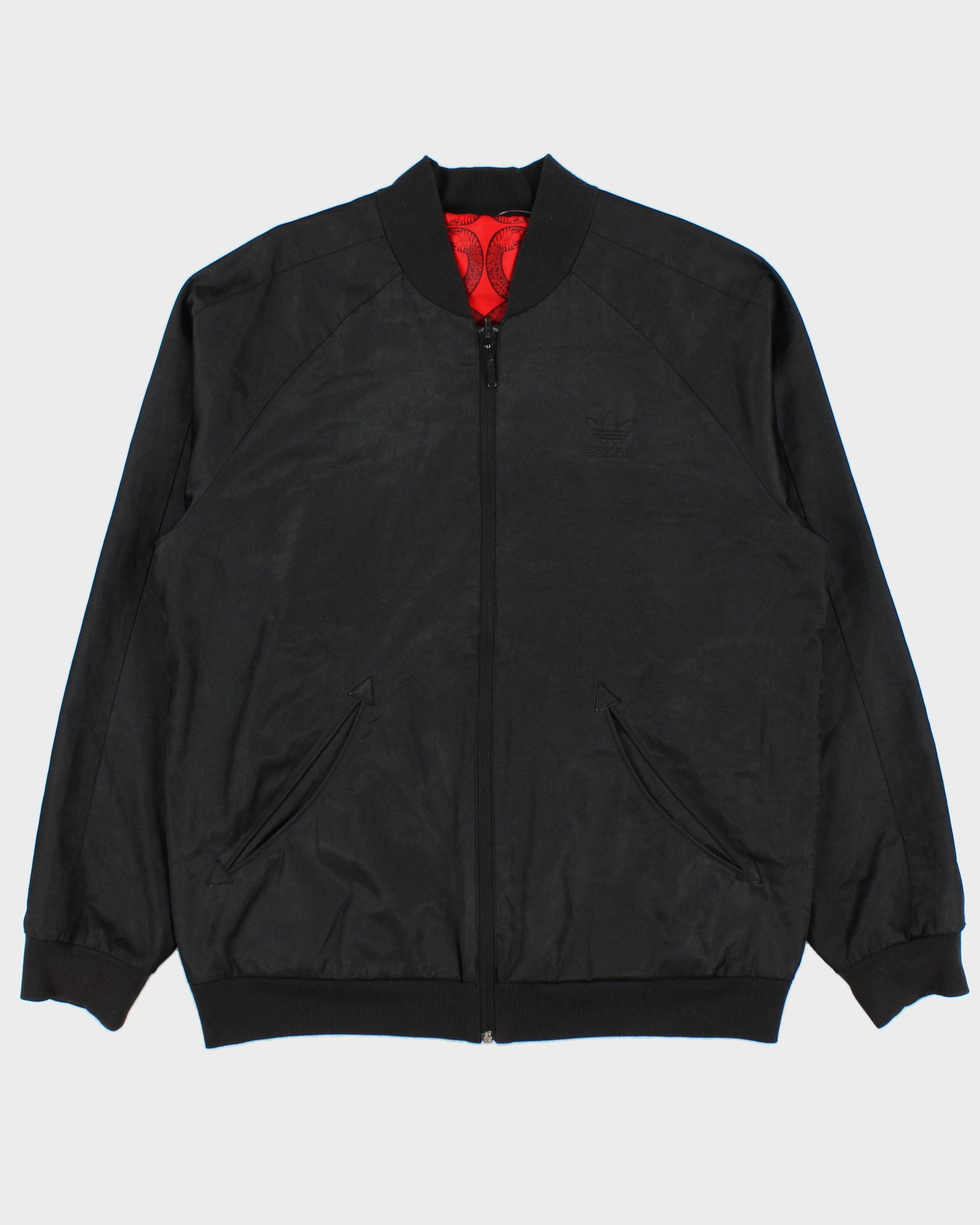 Vintage Adidas Originals 2013 Year of The Snake Reversible Satin Bomber Jacket - M