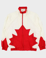 Vintage 1990s Canada Sportswear British Columbia Maple Leaf Funnel Neck Shell Jacket - L