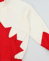 Vintage 1990s Canada Sportswear British Columbia Maple Leaf Funnel Neck Shell Jacket - L