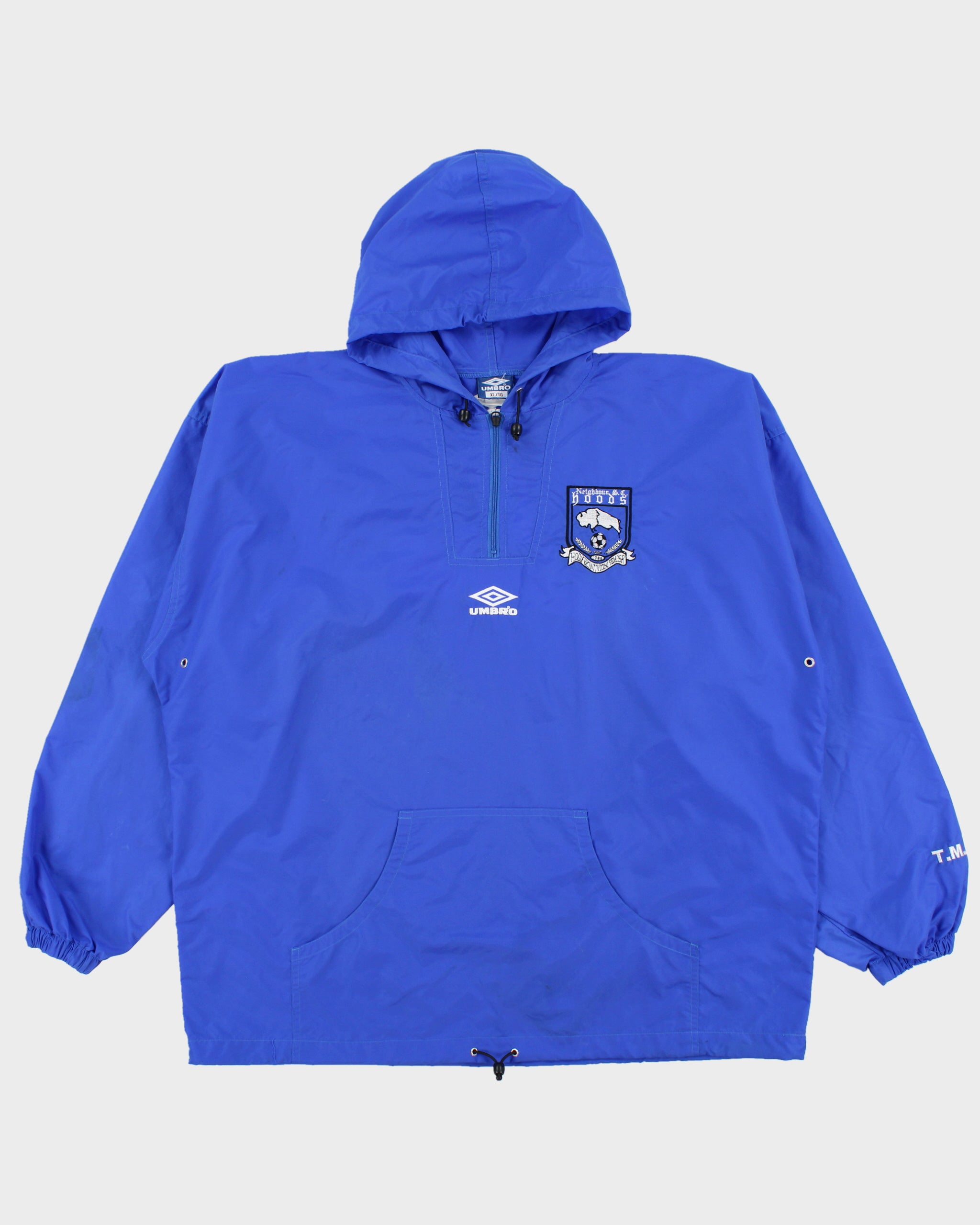 Vintage 1990s Umbro Neighbour Hoods FC Embroidered Shell Quarter-Zip Training Pullover Jacket - XL