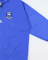 Vintage 1990s Umbro Neighbour Hoods FC Embroidered Shell Quarter-Zip Training Pullover Jacket - XL