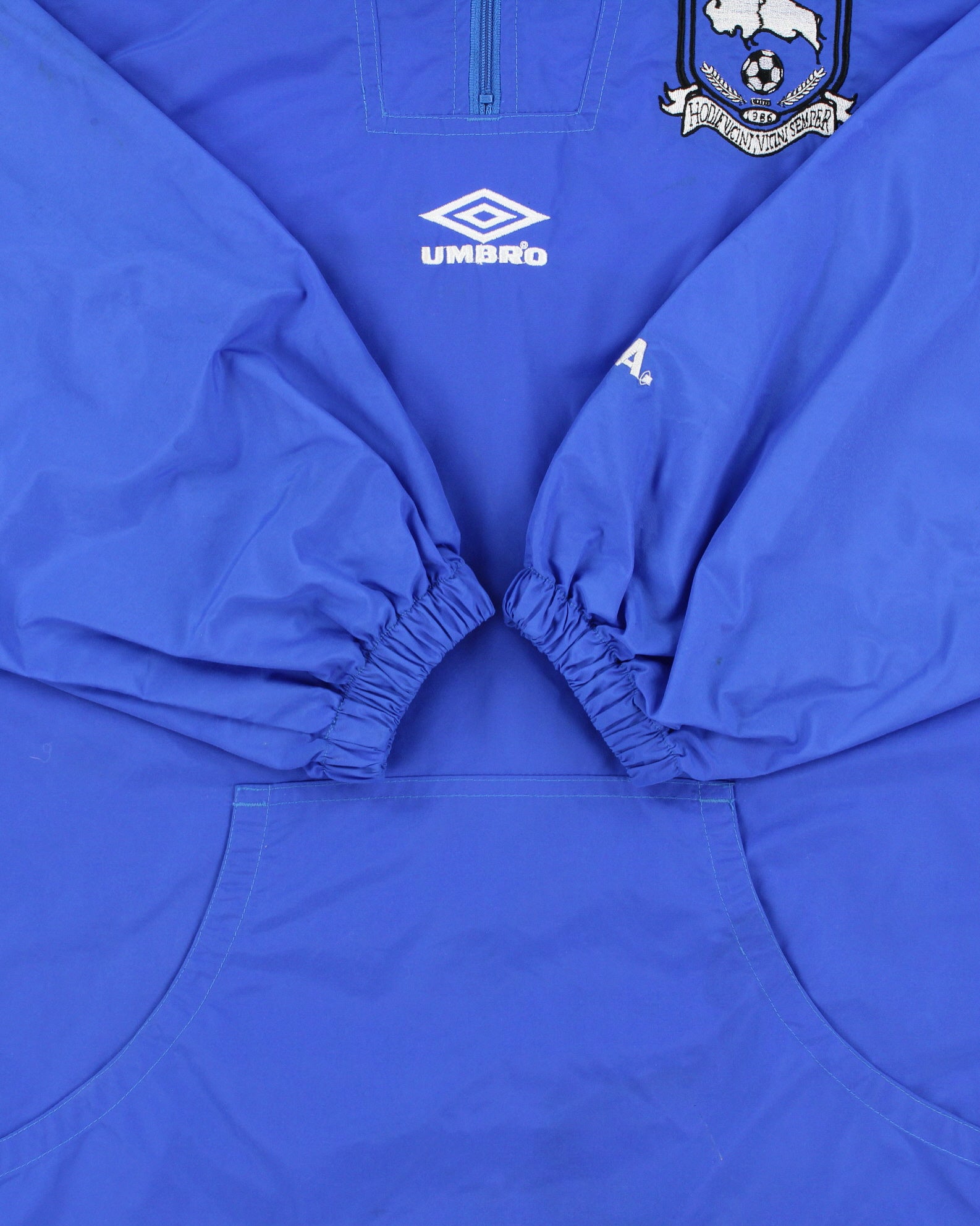Vintage 1990s Umbro Neighbour Hoods FC Embroidered Shell Quarter-Zip Training Pullover Jacket - XL