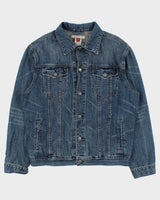 Vintage Y2K 00s Stetson Medium Wash Denim Trucker Jacket - L