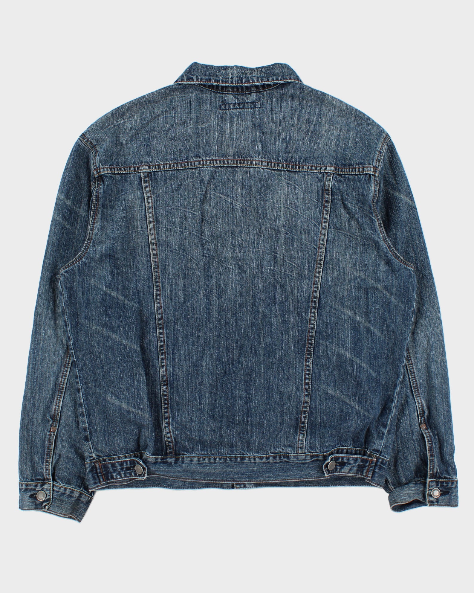 Vintage Y2K 00s Stetson Medium Wash Denim Trucker Jacket - L