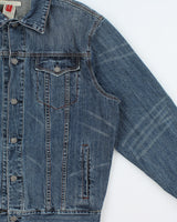 Vintage Y2K 00s Stetson Medium Wash Denim Trucker Jacket - L