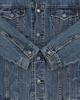 Vintage Y2K 00s Stetson Medium Wash Denim Trucker Jacket - L