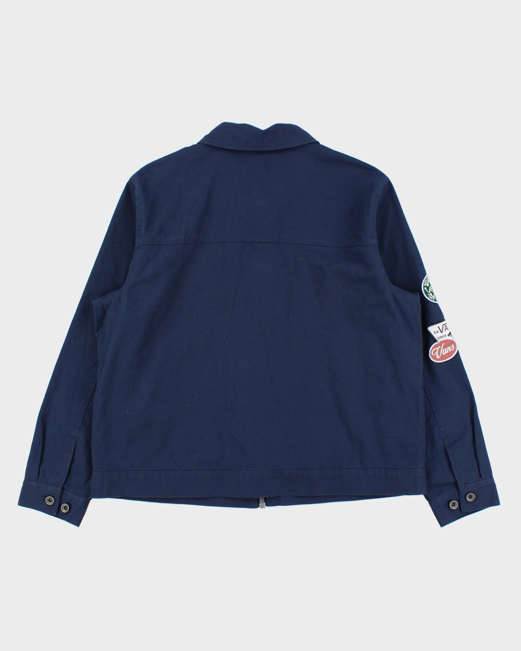 Vans Navy Multi Patch Canvas Harrington Skater Jacket - S