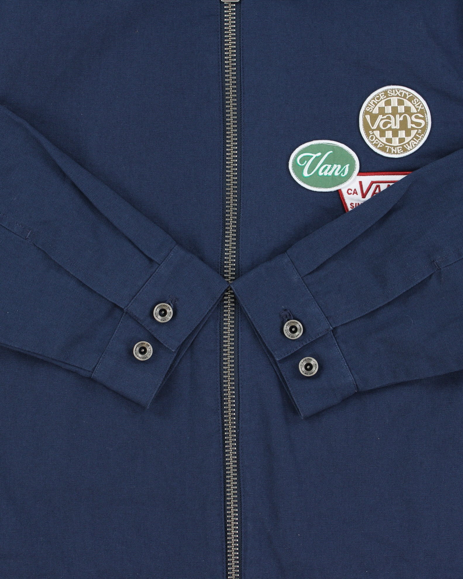 Vans Navy Multi Patch Canvas Harrington Skater Jacket - S