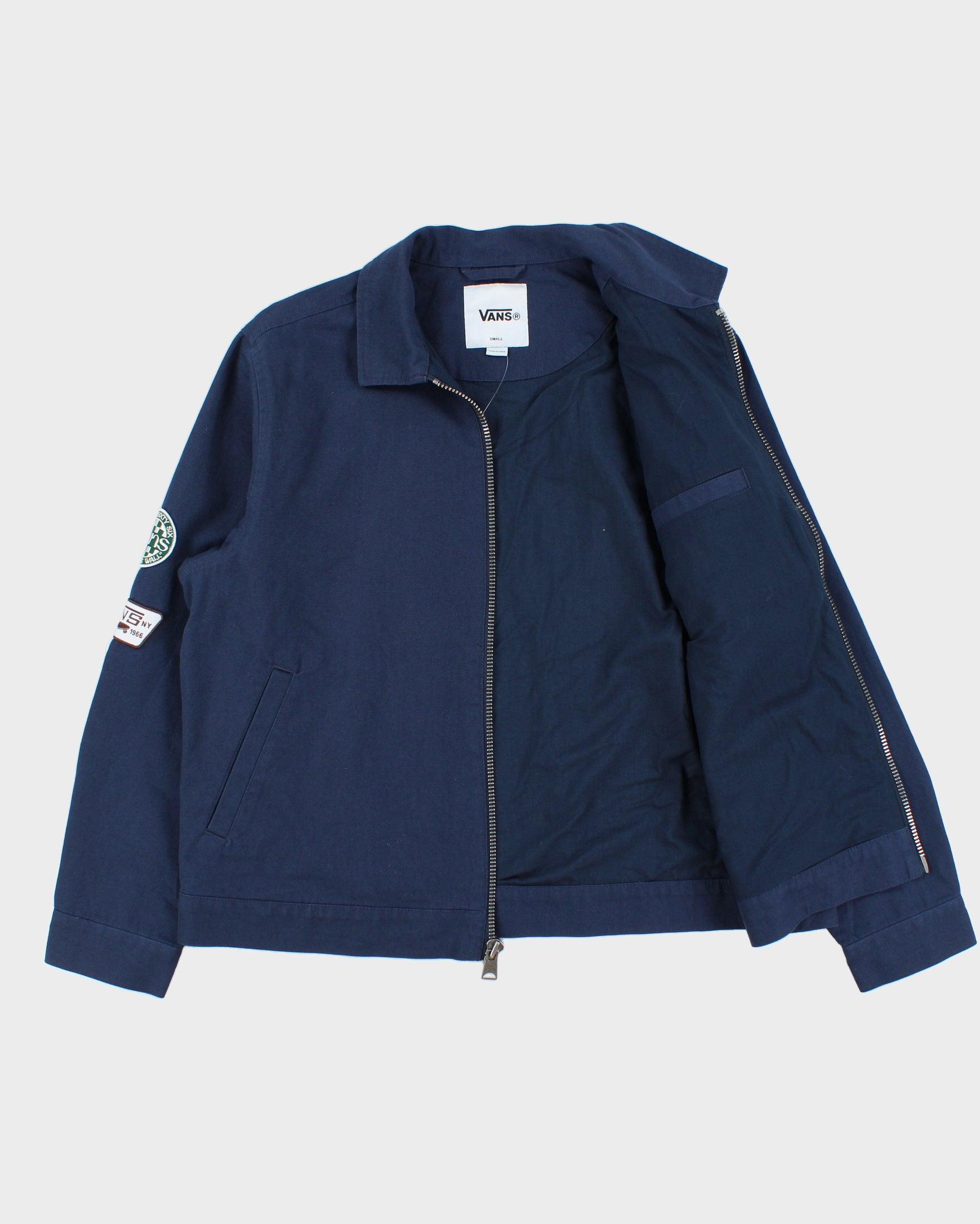Vans Navy Multi Patch Canvas Harrington Skater Jacket - S
