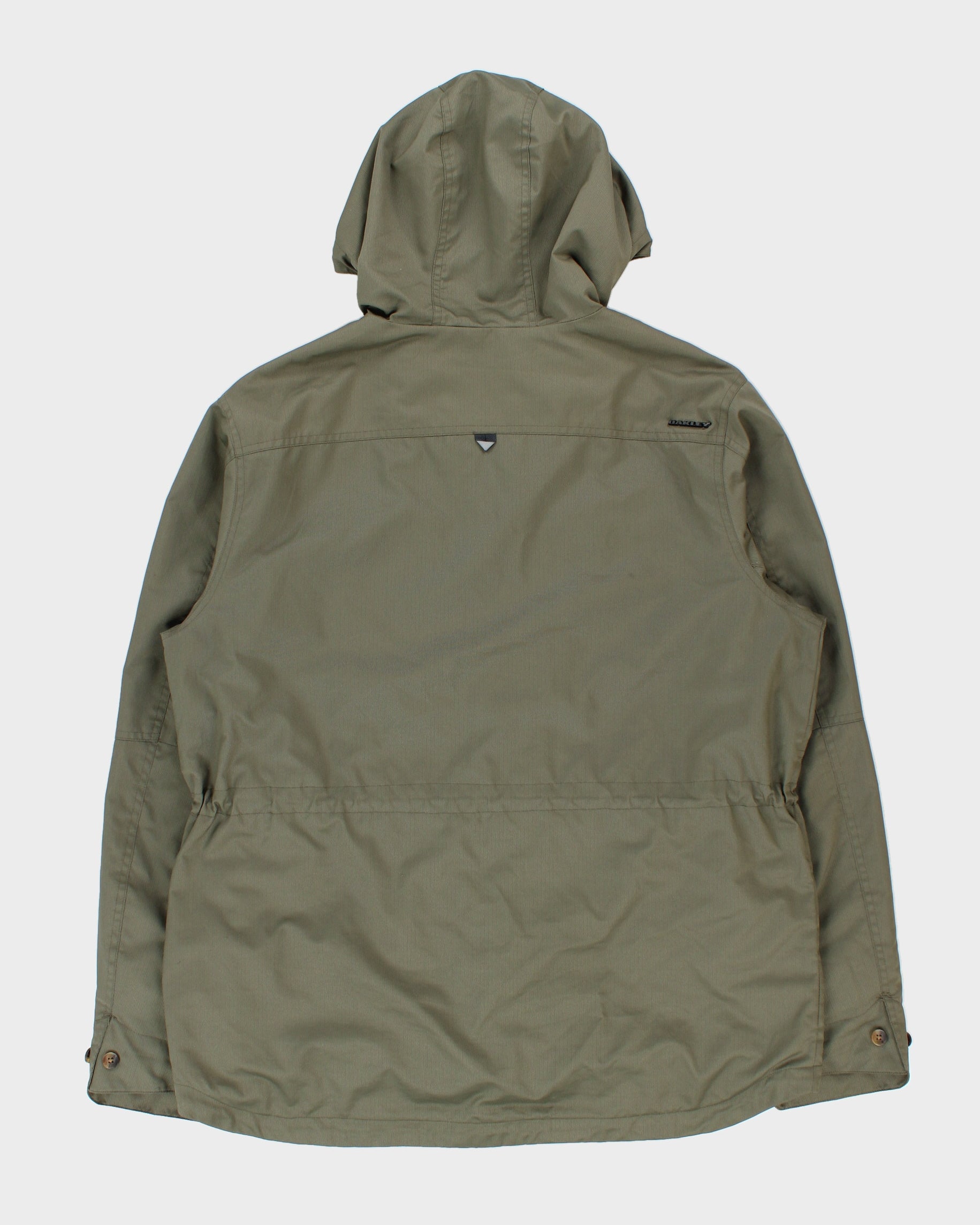 Vintage Oakley Khaki Canvas Shell Waterproof Mountaineering Jacket - XL