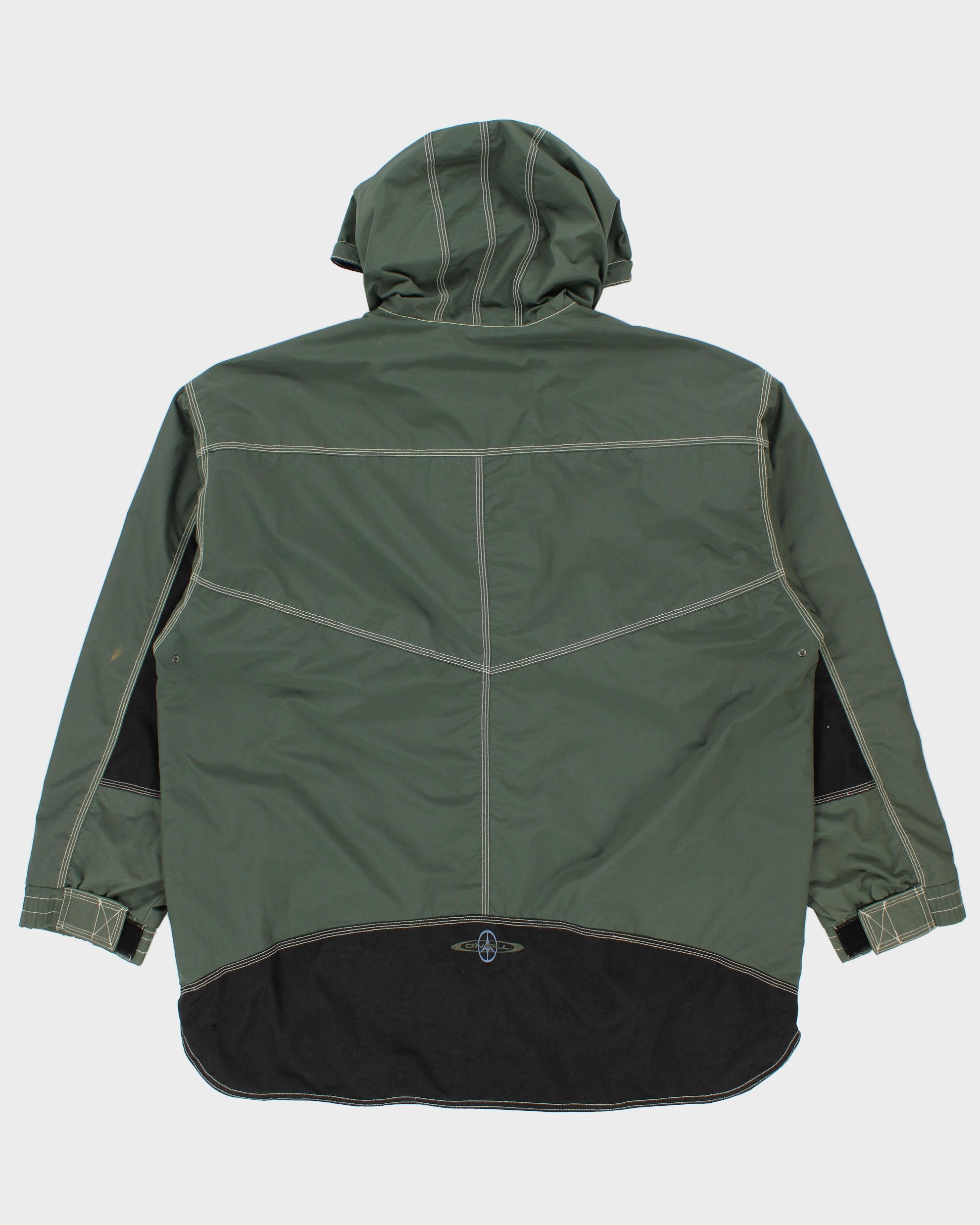 Vintage 1990s O'Neill Sno-Wear Khaki Contrast Stitch Waterproof Shell Mountain Jacket - L