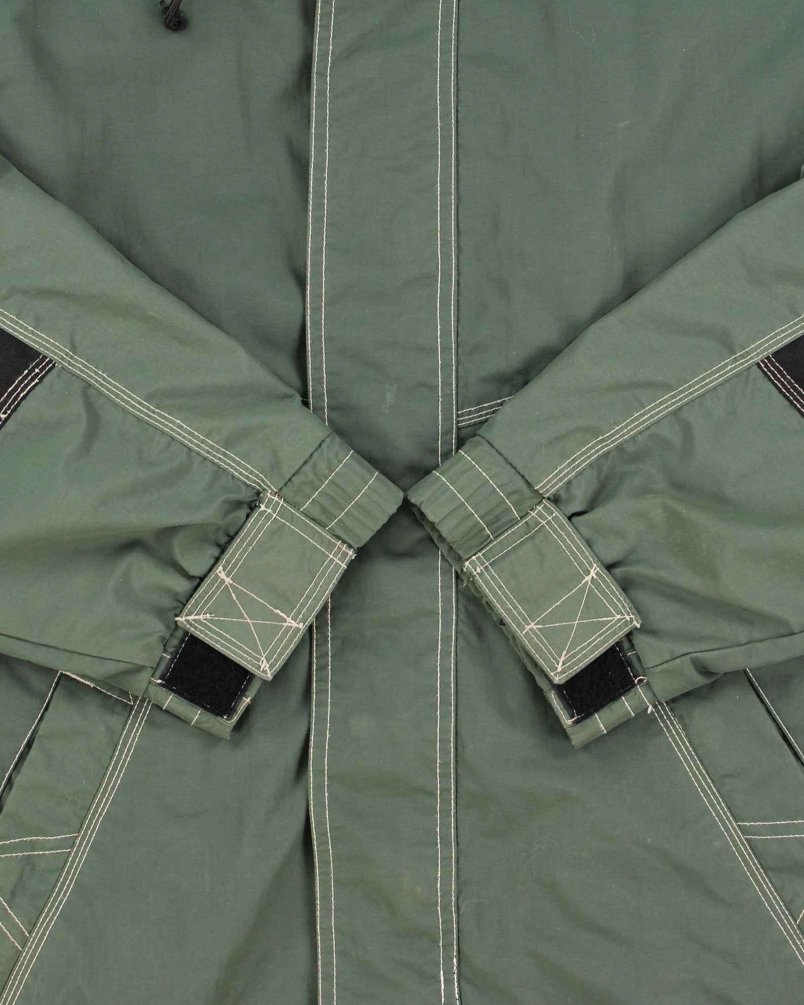 Vintage 1990s O'Neill Sno-Wear Khaki Contrast Stitch Waterproof Shell Mountain Jacket - L
