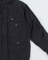 Vintage Y2K 00s Tommy Hilfiger Navy Canvas Multi-Pocket Field Jacket - L