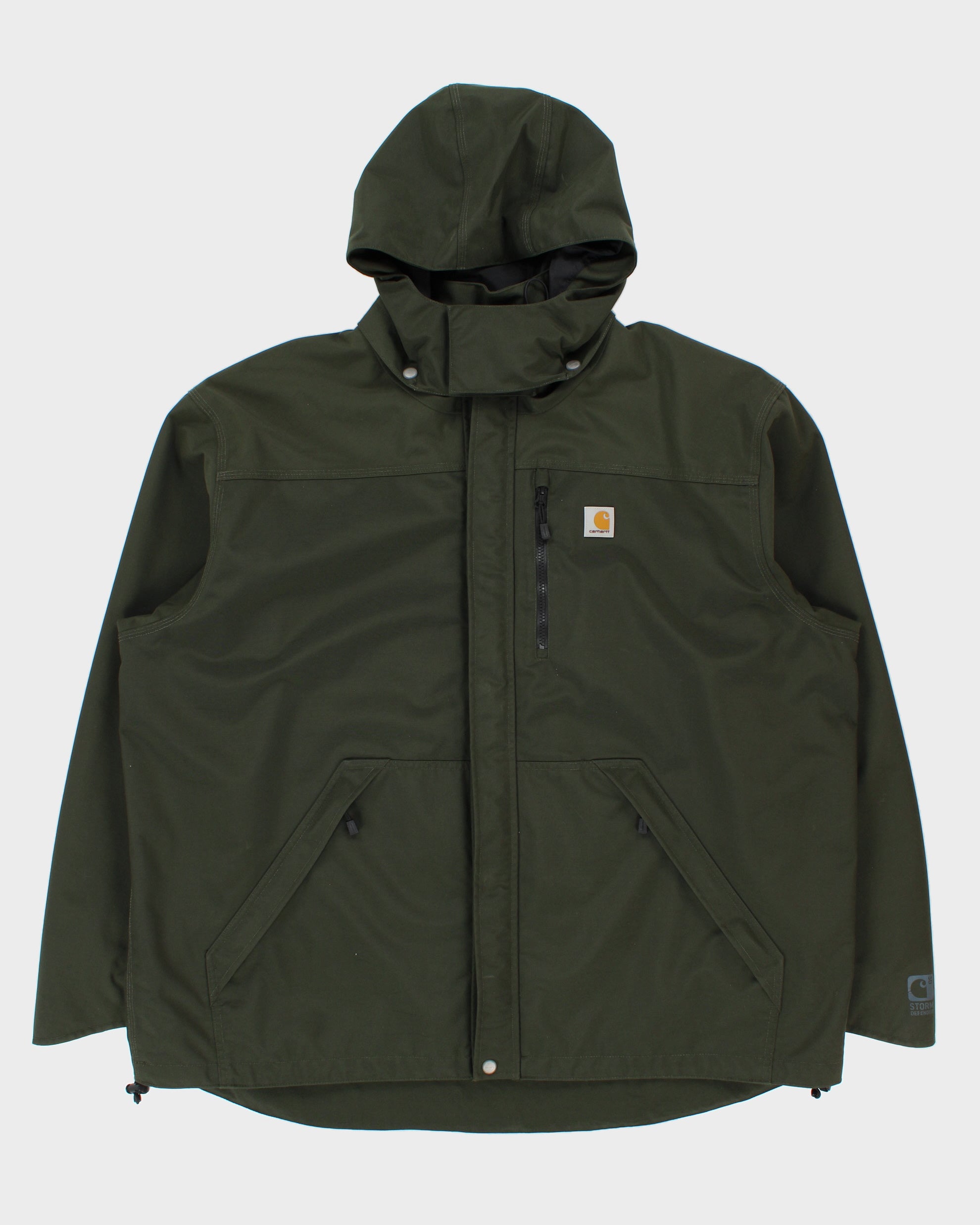 Vintage Carhartt Olive Green Waterproof Breathable Shoreline Storm Defender Jacket - XXXL