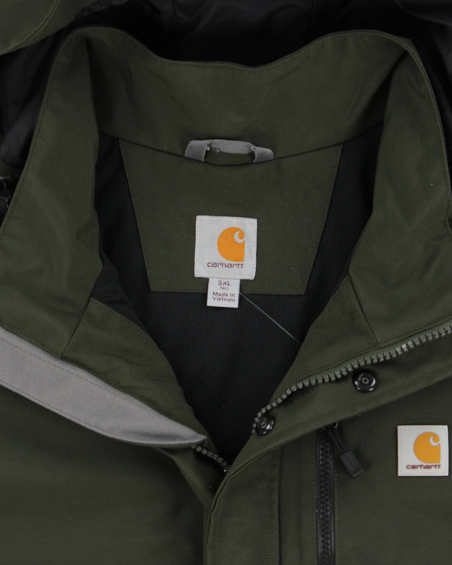 Vintage Carhartt Olive Green Waterproof Breathable Shoreline Storm Defender Jacket - XXXL
