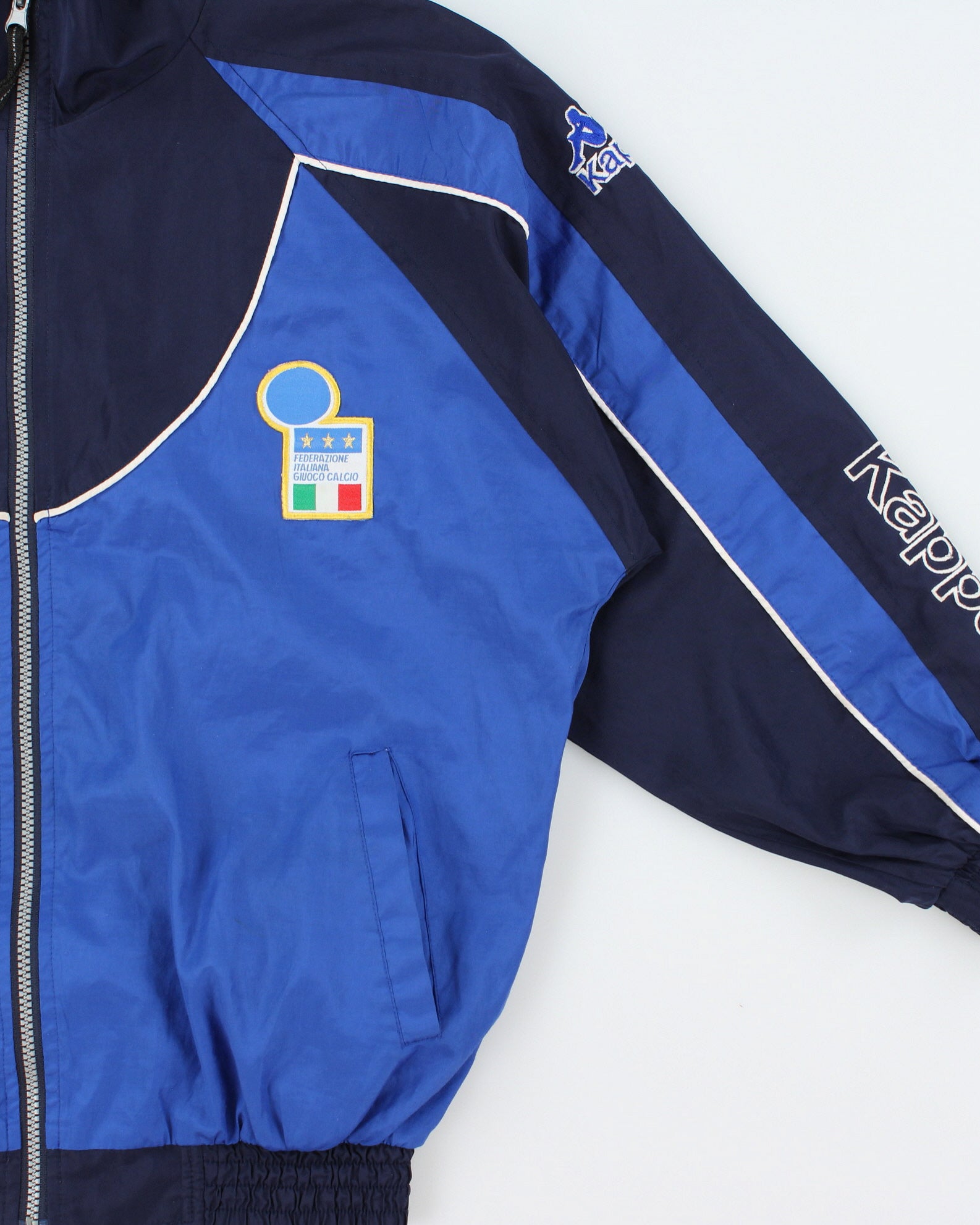 Vintage 1996 Kappa Italy Football Shell Track Bomber Jacket - S