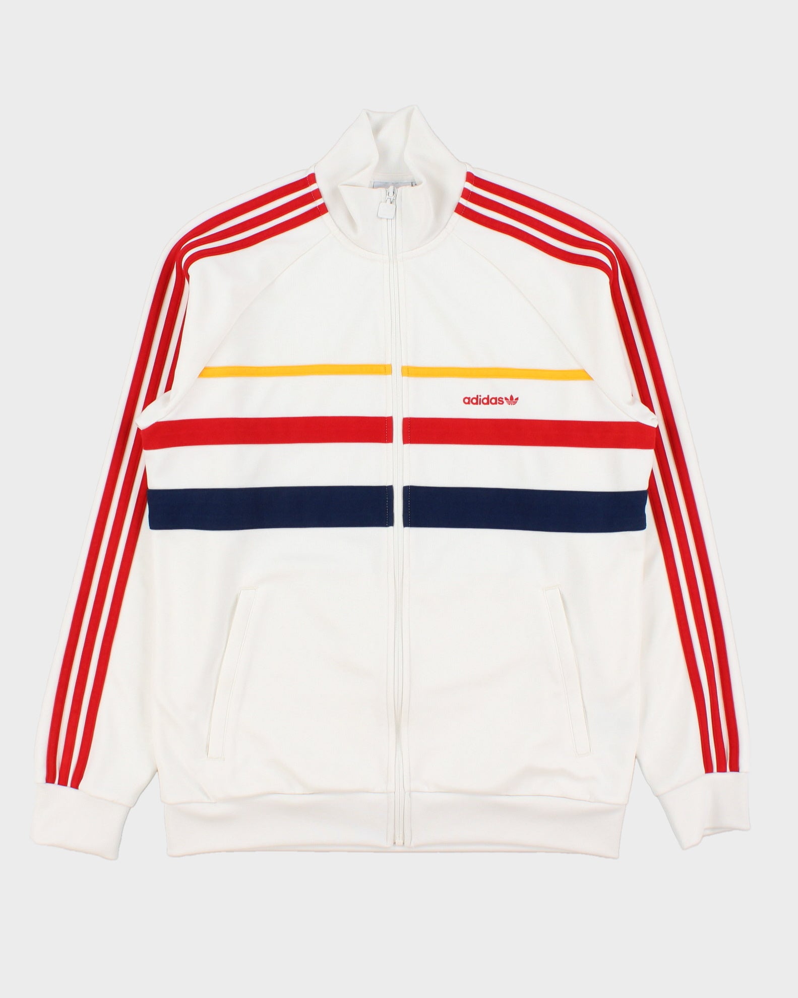 Adidas Originals 'The First Track Top' Heavyweight Classic Funnel-Neck Track Jacket - M
