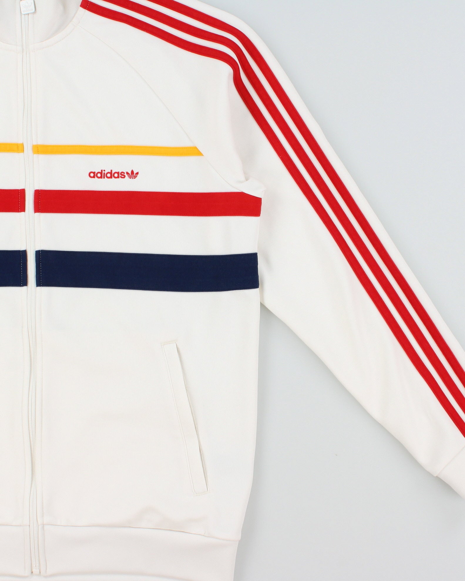Adidas Originals 'The First Track Top' Heavyweight Classic Funnel-Neck Track Jacket - M