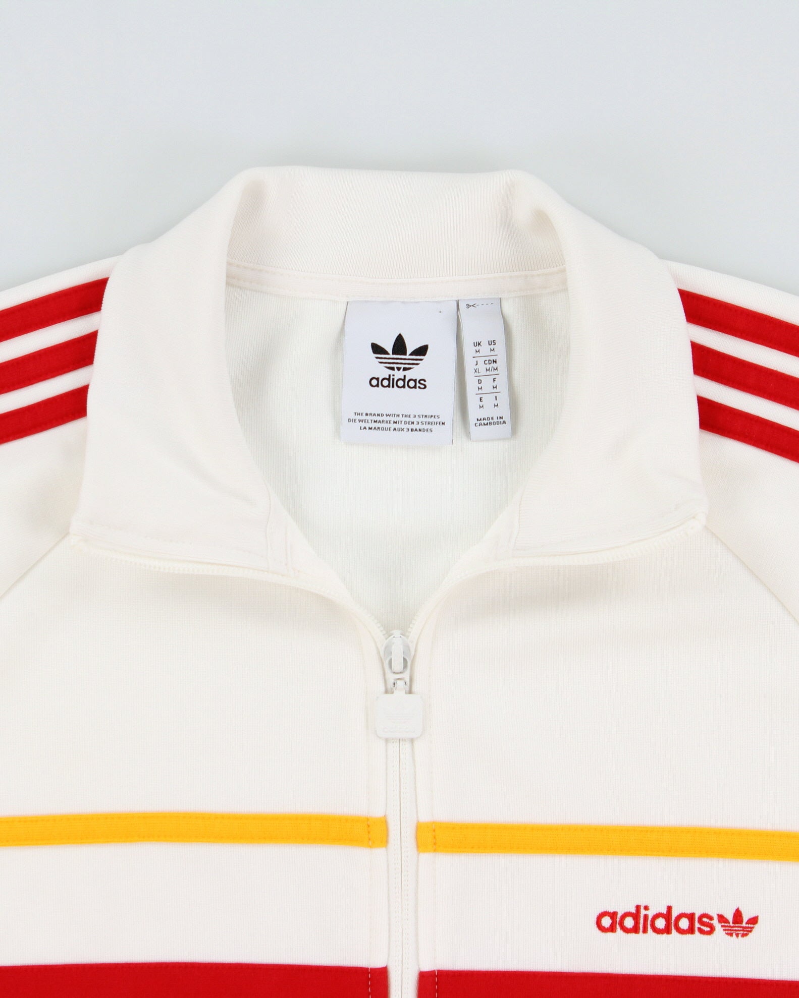 Adidas Originals 'The First Track Top' Heavyweight Classic Funnel-Neck Track Jacket - M