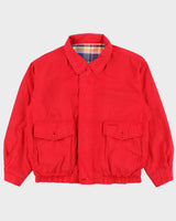 Vintage 1990s UnderWood Canvas Plaid Reversible Boxy Harrington Jacket - L