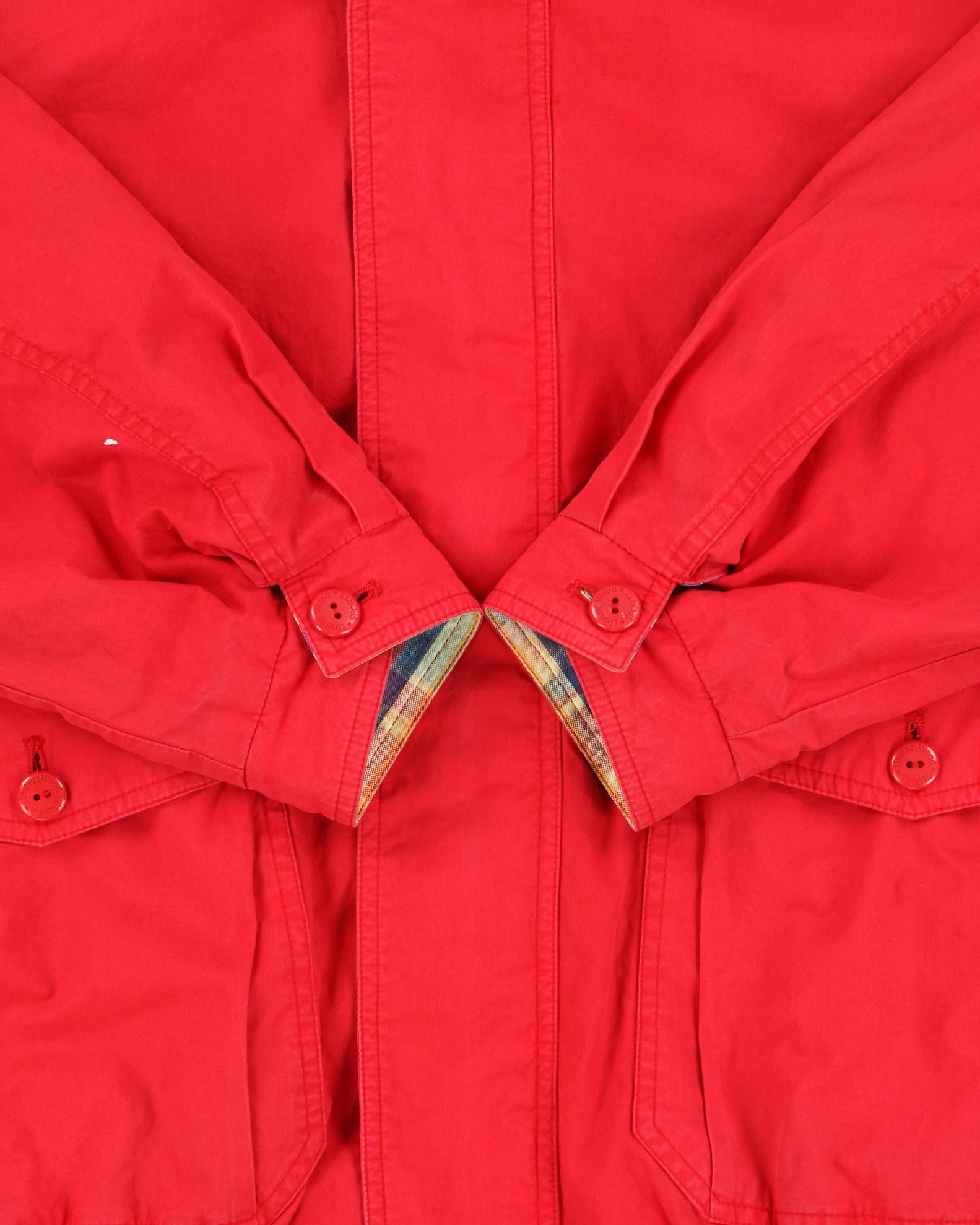 Vintage 1990s UnderWood Canvas Plaid Reversible Boxy Harrington Jacket - L