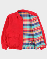 Vintage 1990s UnderWood Canvas Plaid Reversible Boxy Harrington Jacket - L