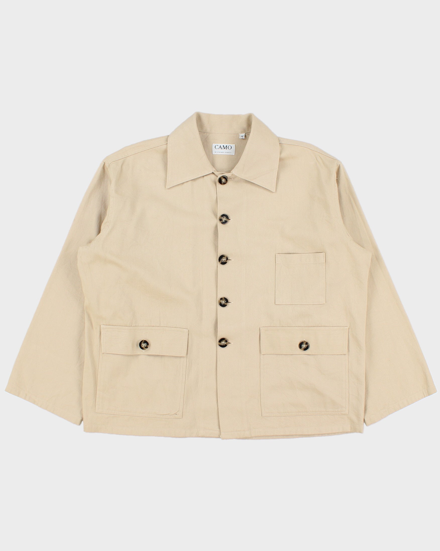 Vintage Y2K 00s CAMO By Steffano Ughetti Desert Khaki Boxy Canvas Chore Jacket - M