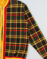 Vintage AW2011 A Bathing Ape Classics Isetan 'City' Tartan Plaid Cardigan Bomber Jacket - S