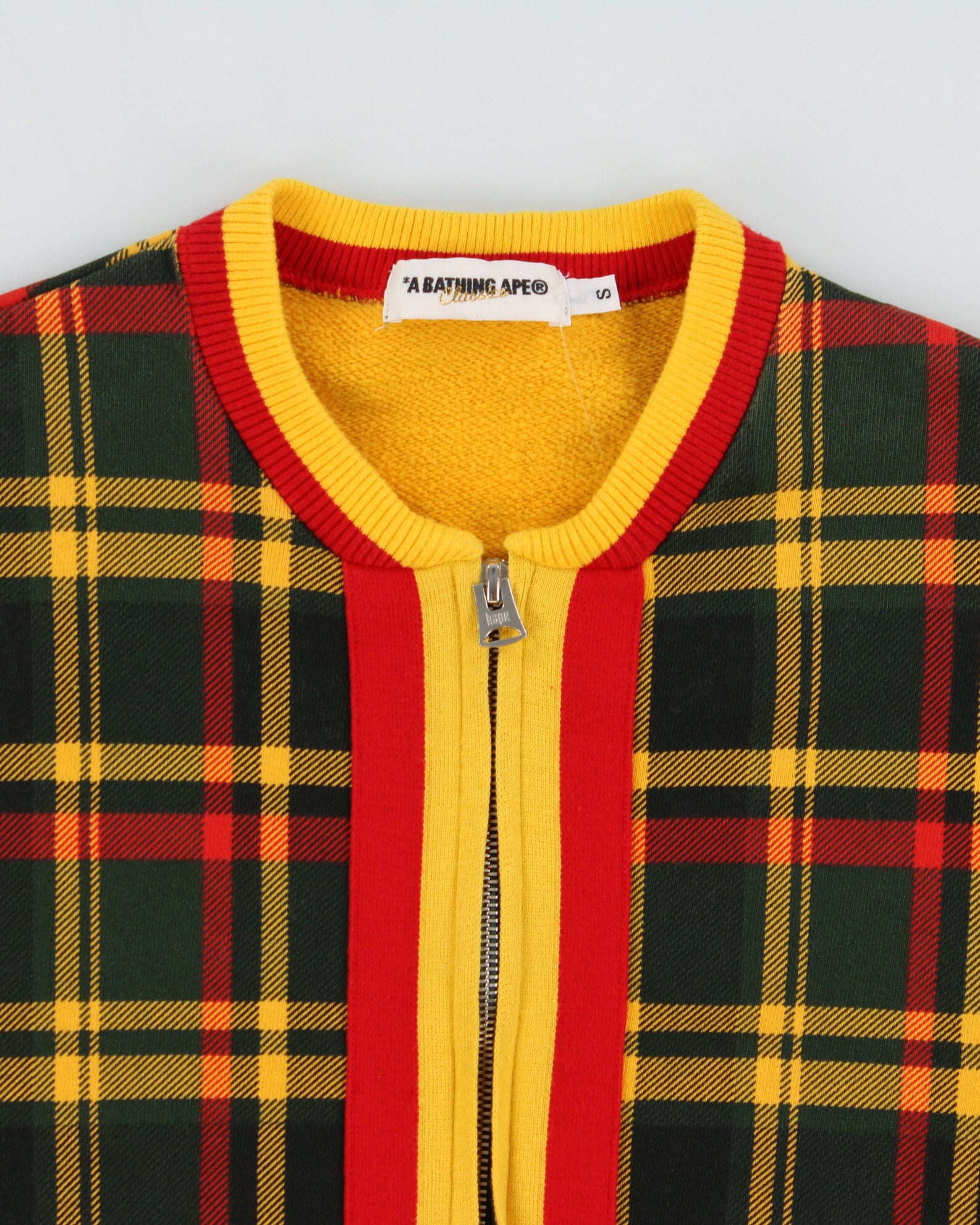 Vintage AW2011 A Bathing Ape Classics Isetan 'City' Tartan Plaid Cardigan Bomber Jacket - S