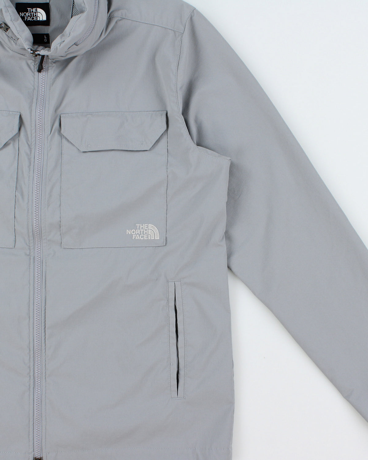 The North Face Grey Multi-Pocket Breathable Soft Shell Windproof Temescal Field Jacket - L