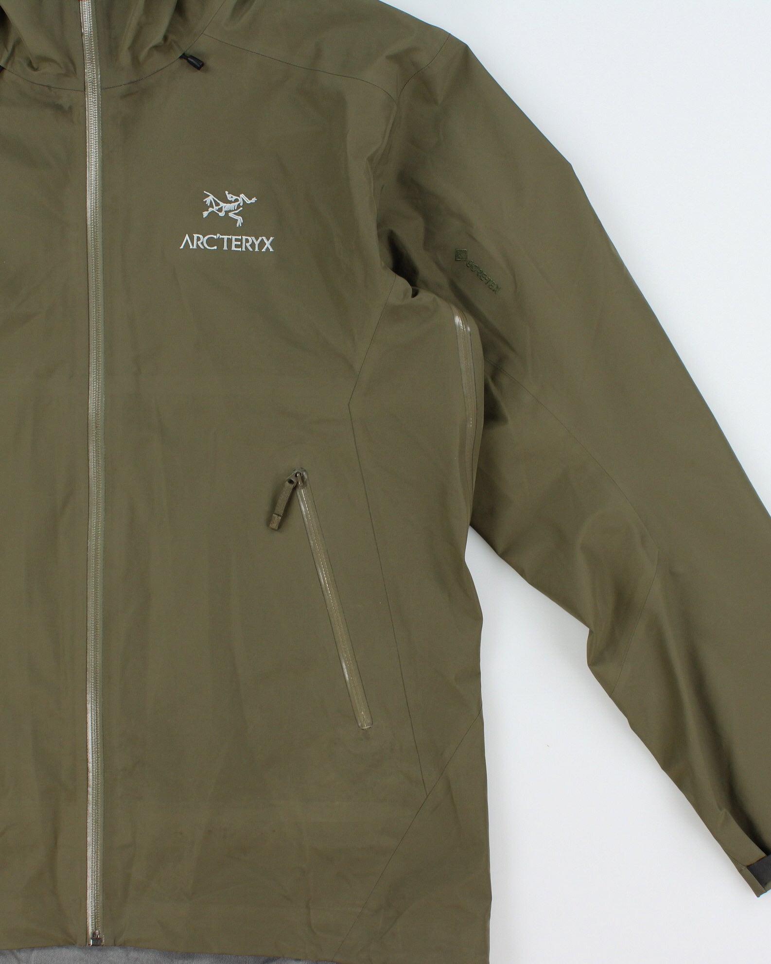 Arc'teryx Khaki Beta LT Gore-Tex Lightweight Mountaineering Jacket - L