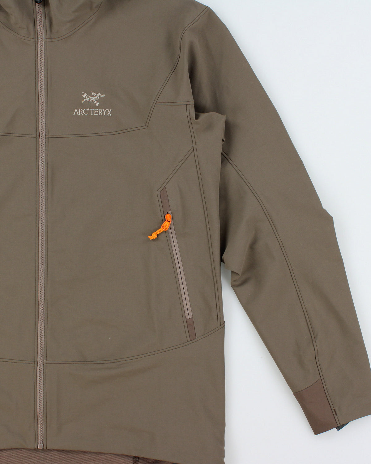 Arc'teryx Khaki Gamma LT Hoody Soft Shell Mountaineering Jacket - L