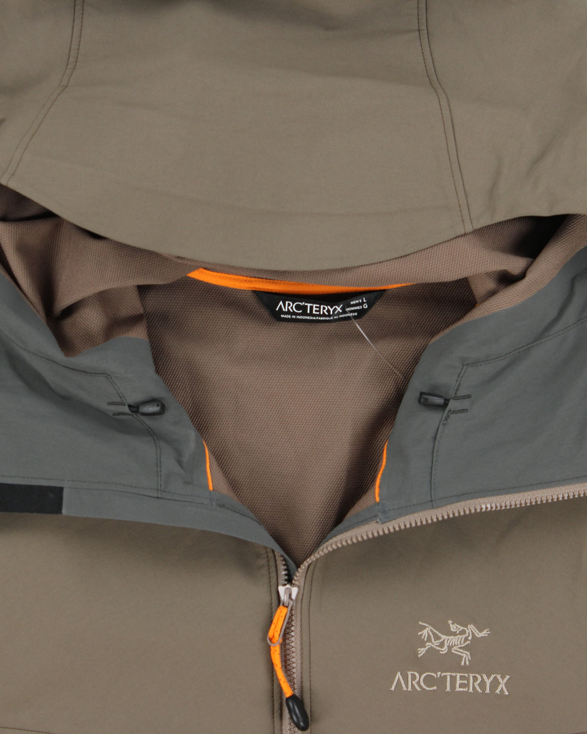 Arc'teryx Khaki Gamma LT Hoody Soft Shell Mountaineering Jacket - L