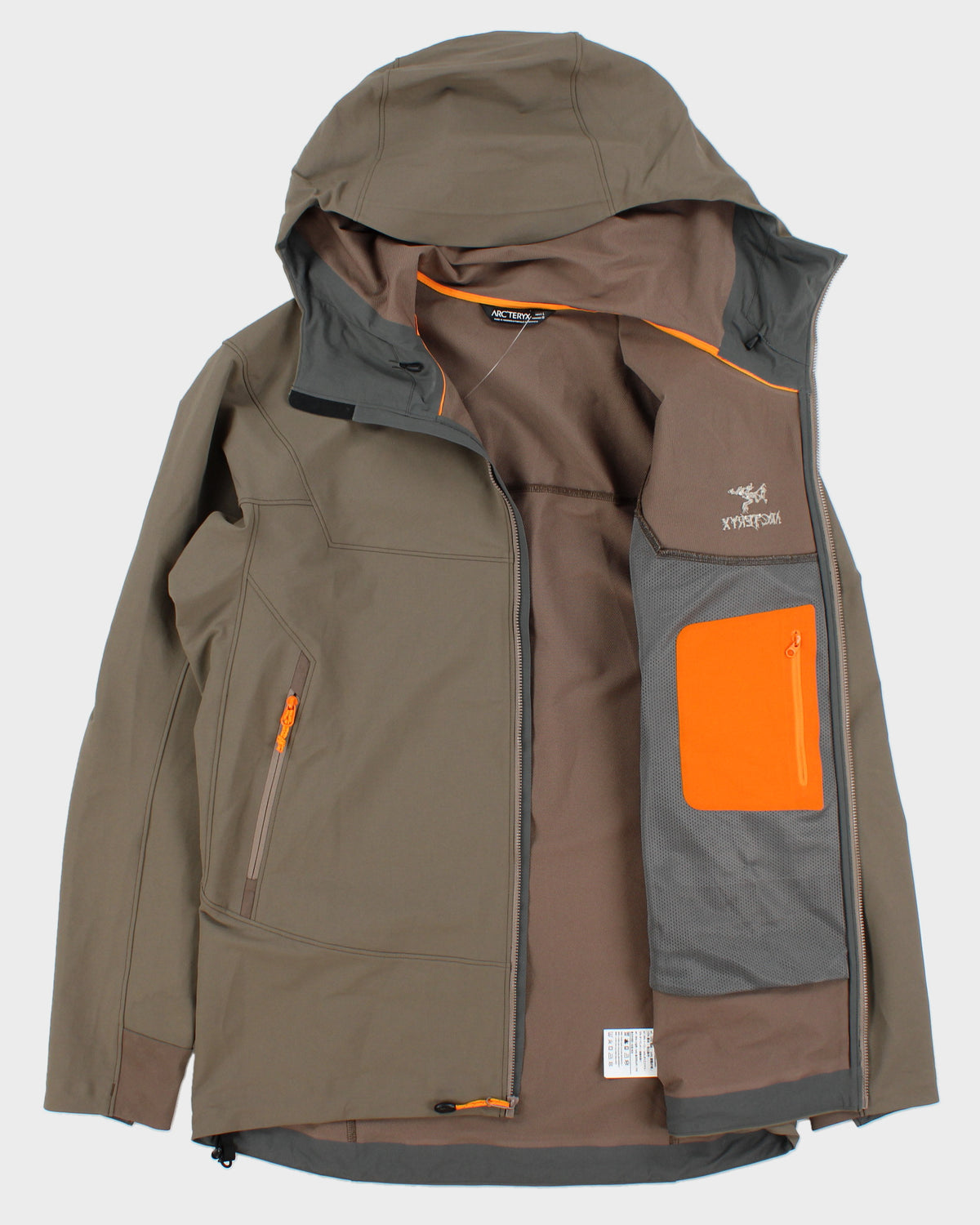 Arc'teryx Khaki Gamma LT Hoody Soft Shell Mountaineering Jacket - L