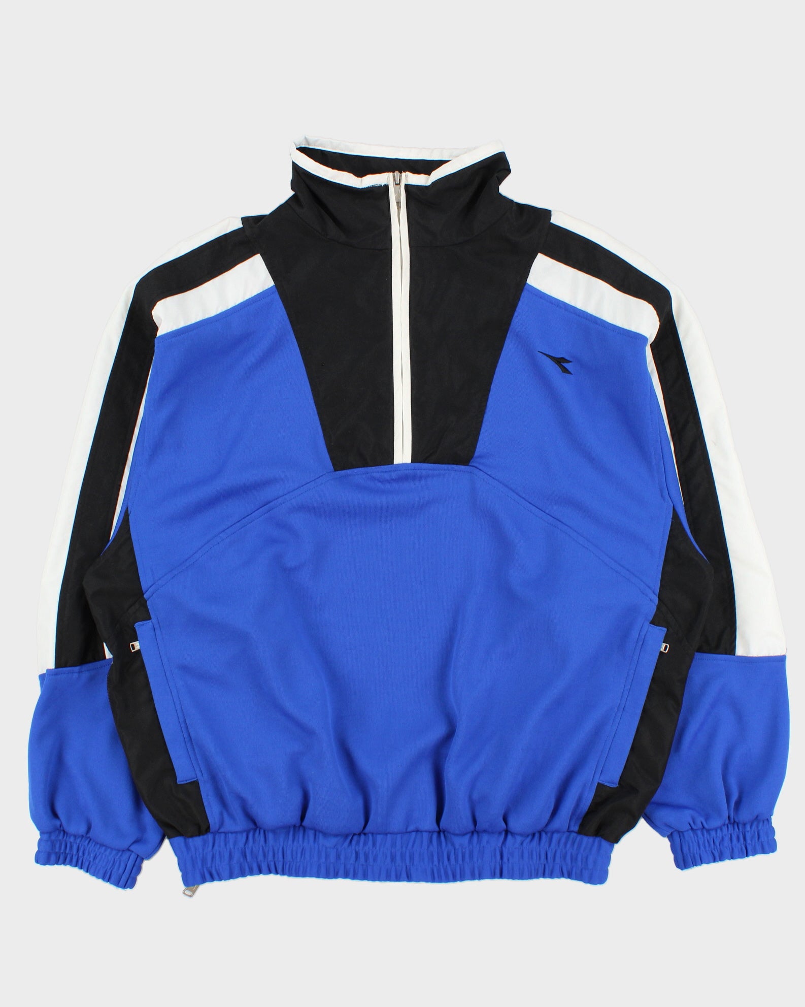 Vintage 1990s Diadora Soft Shell Funnel Neck Pullover Track Jacket - L