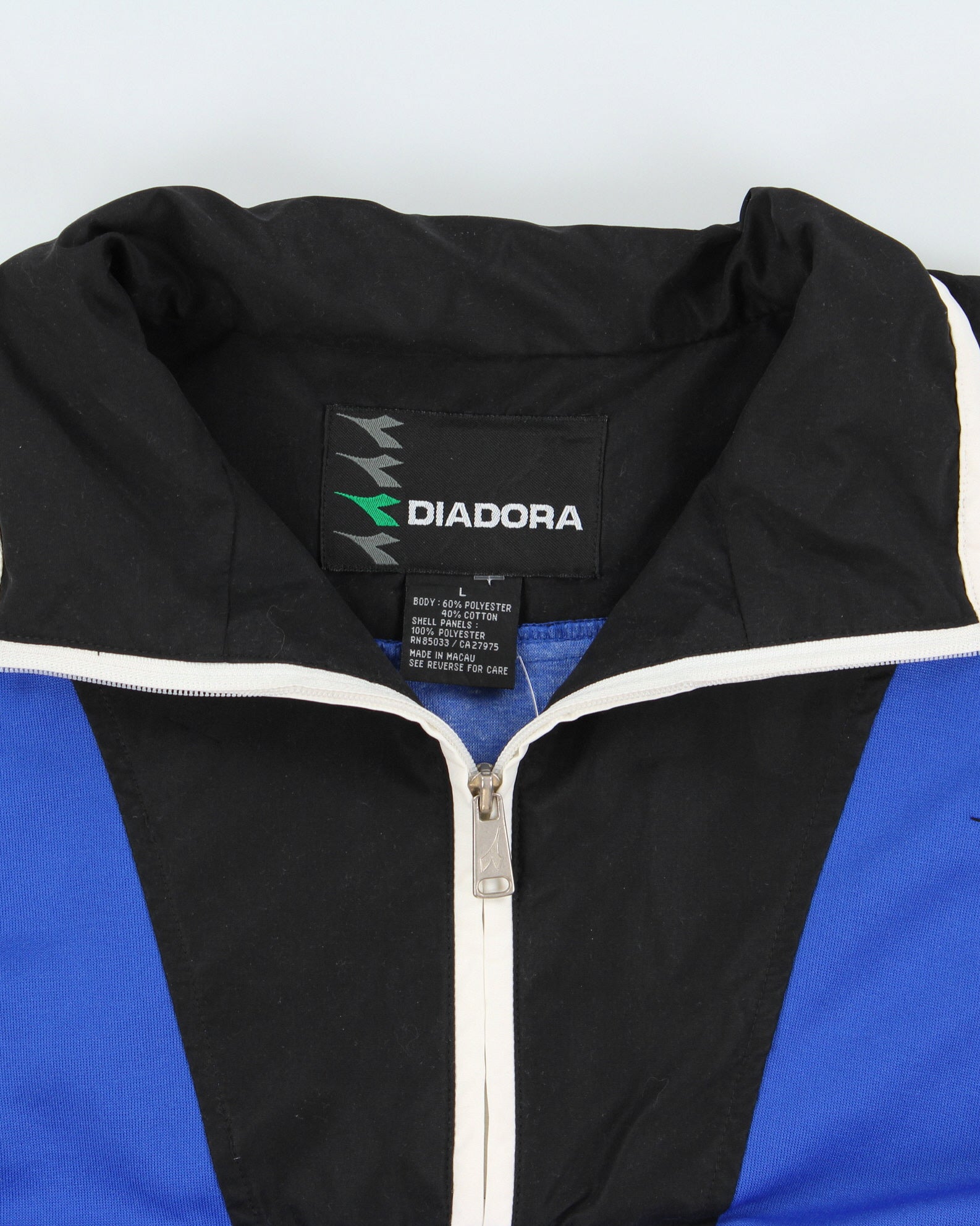 Vintage 1990s Diadora Soft Shell Funnel Neck Pullover Track Jacket - L