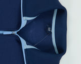 Vintage Y2K 00s GAP Navy Taped Funnel Neck Track Jacket - M